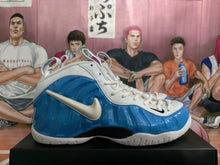 Nike Foamposite Basketball Sneakers White Blue