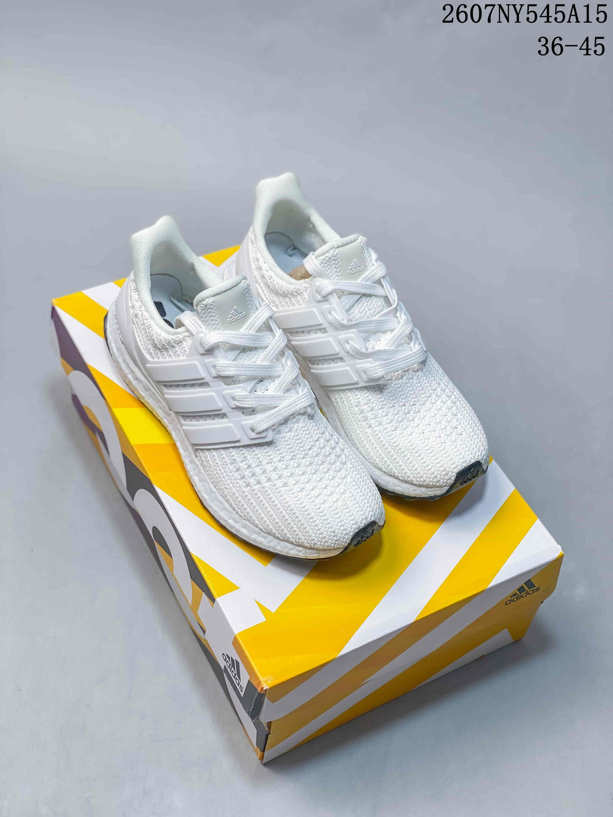 Adidas Ultraboost Light Knit Sneakers White and Dark Gray