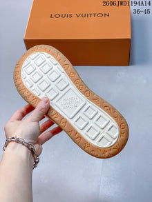 Louis Vuitton Tilted Monogram Sneakers in Gray and Tan