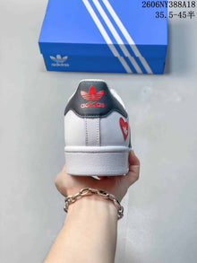 adidas Originals Superstar White and Charcoal Sneakers JI0079