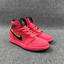 Jordan 1 Mid Hot Punch Black Volt Sneakers AQ9131-600