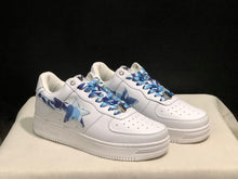 BAPE STA Low-Top Sneakers White Blue Camouflage