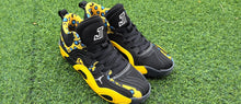 Jordan 680-7 Black and Yellow Leopard Print Sneakers