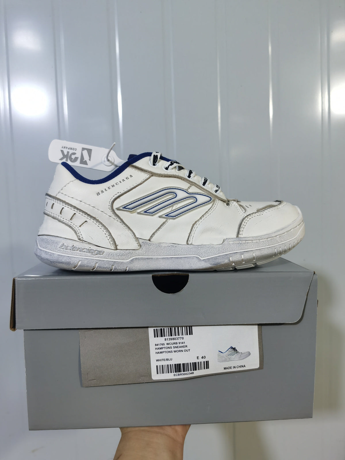 Balenciaga Hampton Sneakers White and Blue