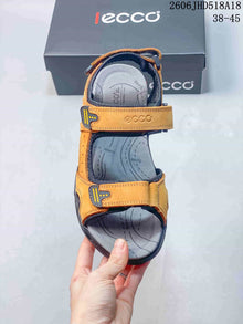ECCO JHD518A18 Adjustable Outdoor Sandals, Orange and Gray