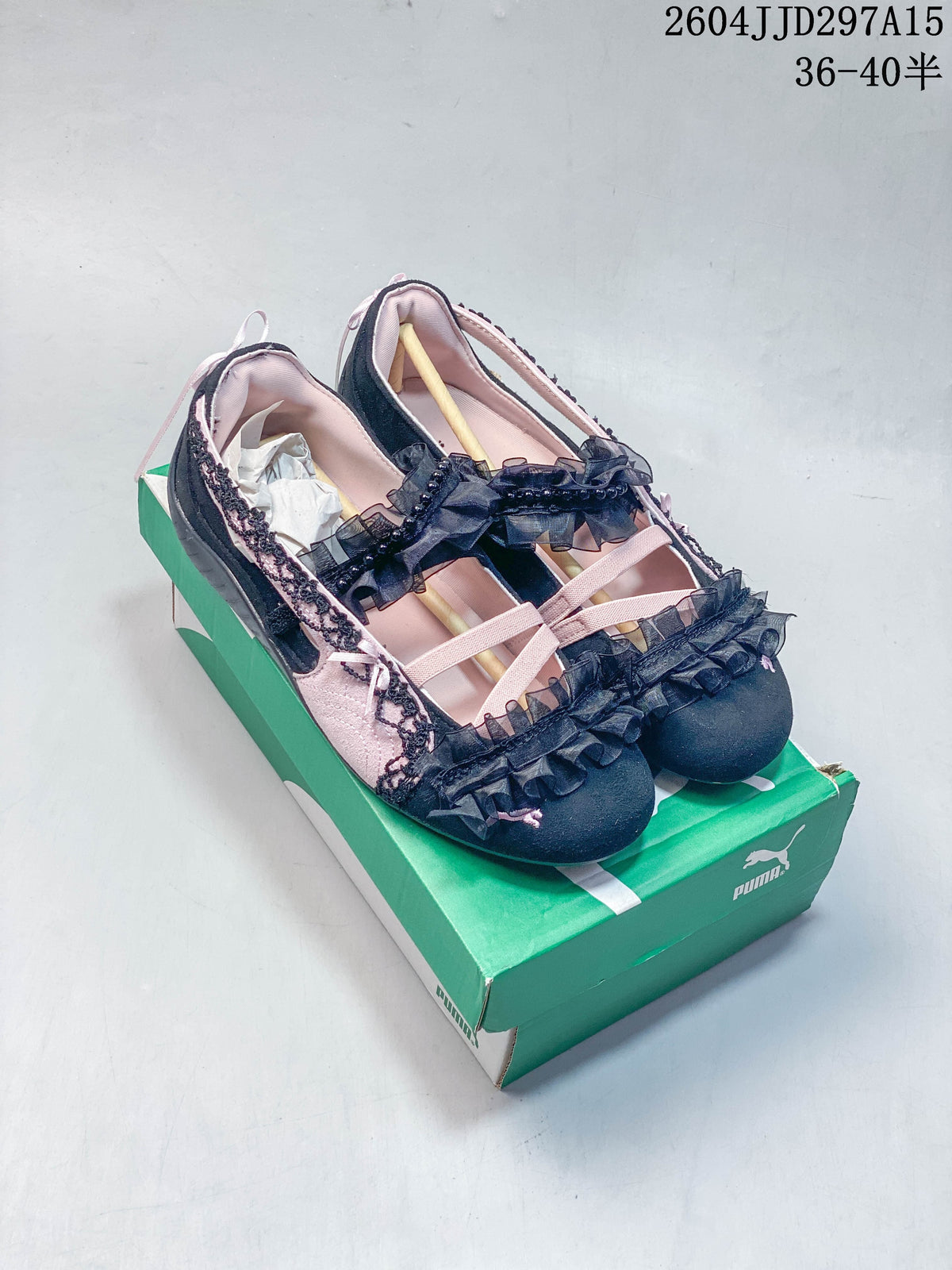Puma Speedcat Ballet Flat in Black and Pink