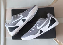 Nike Kobe 9 Low Basketball Shoes, Grey and White