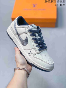 Nike Dunk Low Retro x IP Sneakers White/Navy 2607JVD1151A21