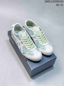 Onitsuka Tiger Floral Low-Top Sneakers White Green Blue