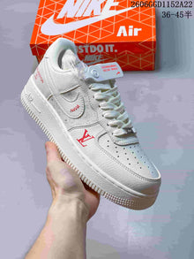 Nike Air Force 1 Low White Monogram Sneakers