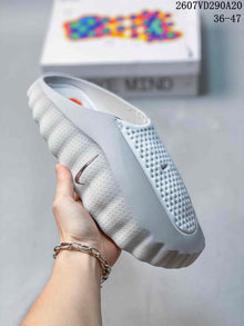 Nike Mind 001 Slide Sandals White with Orange Pods