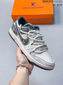 Nike SB Dunk Low Louis Vuitton-Style Sneakers