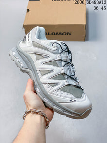 Salomon XA PRO 3D Low-Top Outdoor Sneakers in White and Grey