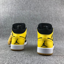 Jordan Air Jordan 1 Mid Black Yellow White Sneakers