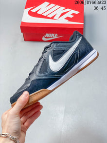 Nike Gato Low-Top Sneakers in Charcoal and White
