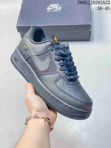 Nike Air Force 1 Low Shadow-Style Sneakers in Charcoal