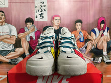 Nike Air More Uptempo Basketball Shoes White Teal Red