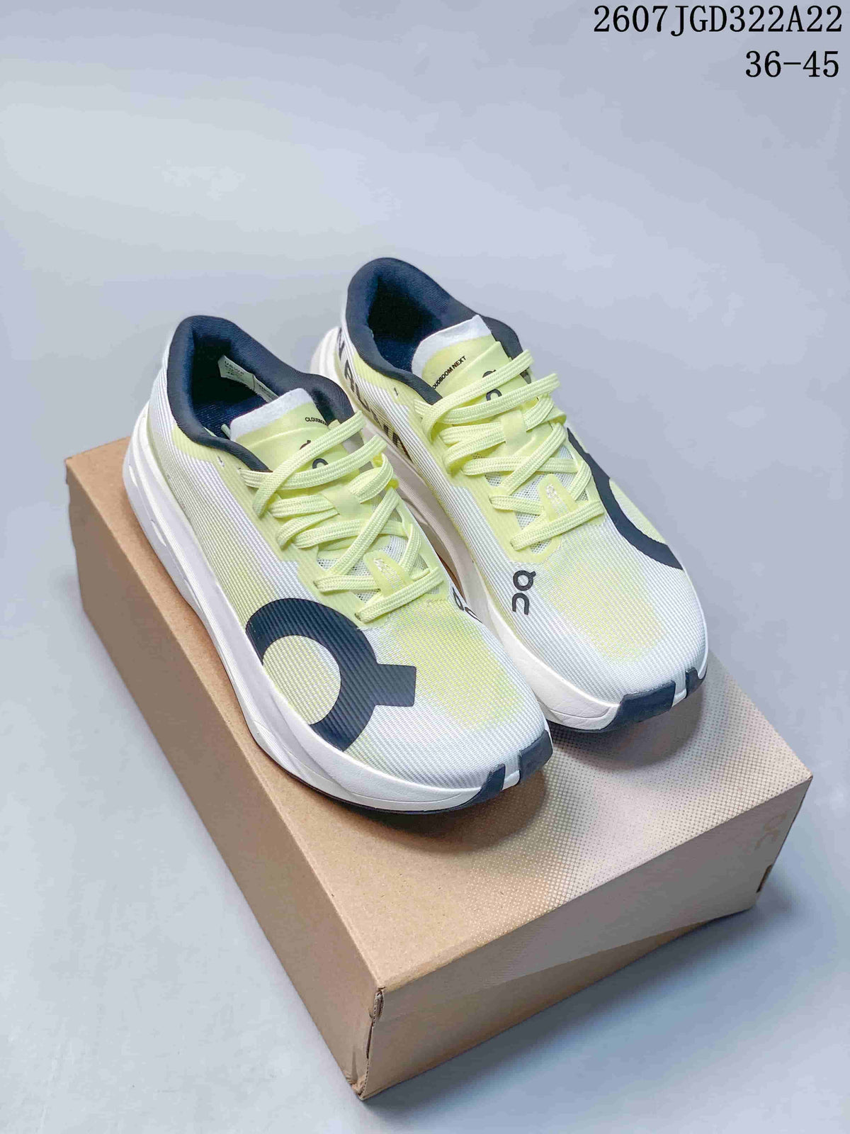 On Cloudboom Running Shoes in Volt and White