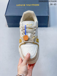 Louis Vuitton Archlight Low-Top Sneakers in White and Gold