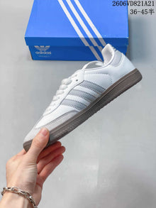 adidas Samba White and Grey Low-Top Sneakers 06VD821A21