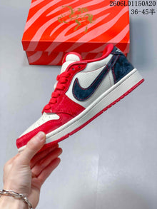 Jordan Air Jordan 1 Low Red, White and Navy Sneakers