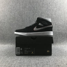 Air Jordan 1 Mid Black Grey Red 554724-060 Sneakers