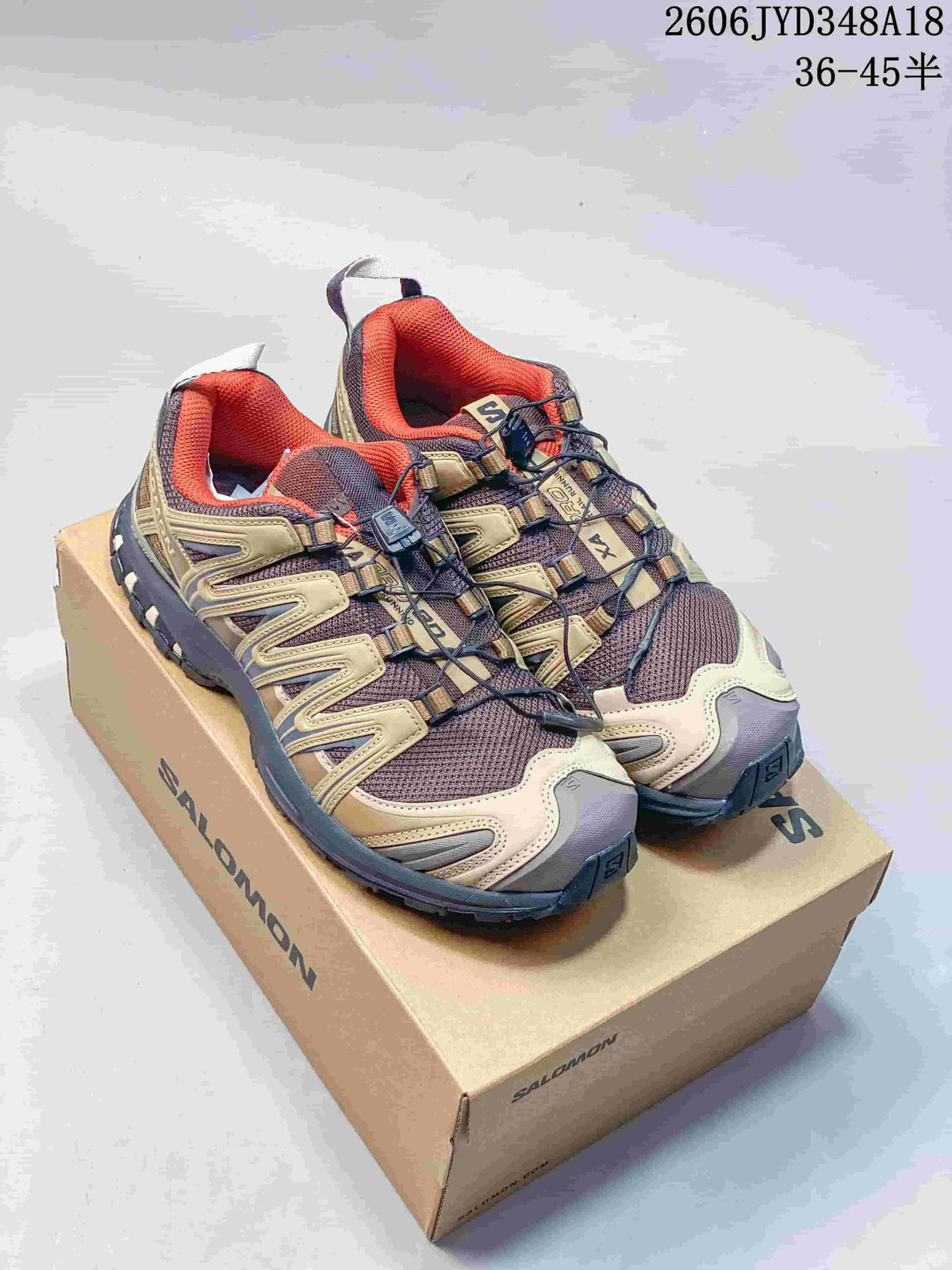 Salomon XT-3D Trail Running Shoes in Taupe and Beige
