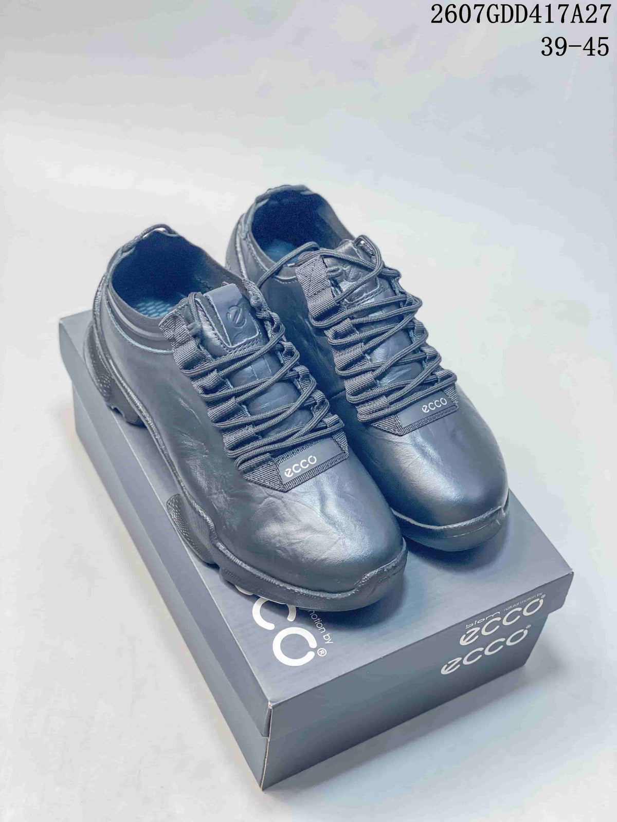 ECCO 2607GDD417A27 Black Lace-Up Casual Sneakers