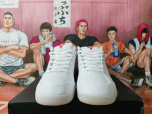 Nike White and Red Basketball Sneakers
