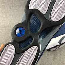 Air Jordan 13 Flint Navy Blue and White Sneakers
