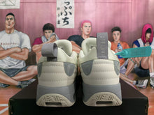 Beige Basketball Sneakers with Gray Accents