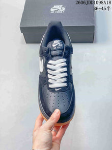 Nike Air Force 1 Low Sneakers Navy White Gum Sole