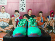 Nike Basketball Shoes in Teal, Blue and Orange Splatter