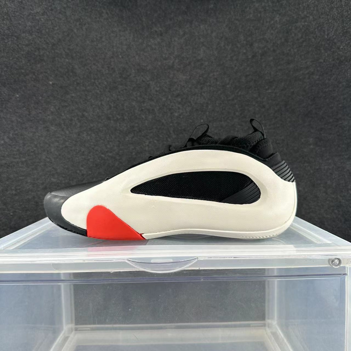 Cream and Red Low-Top Sneakers