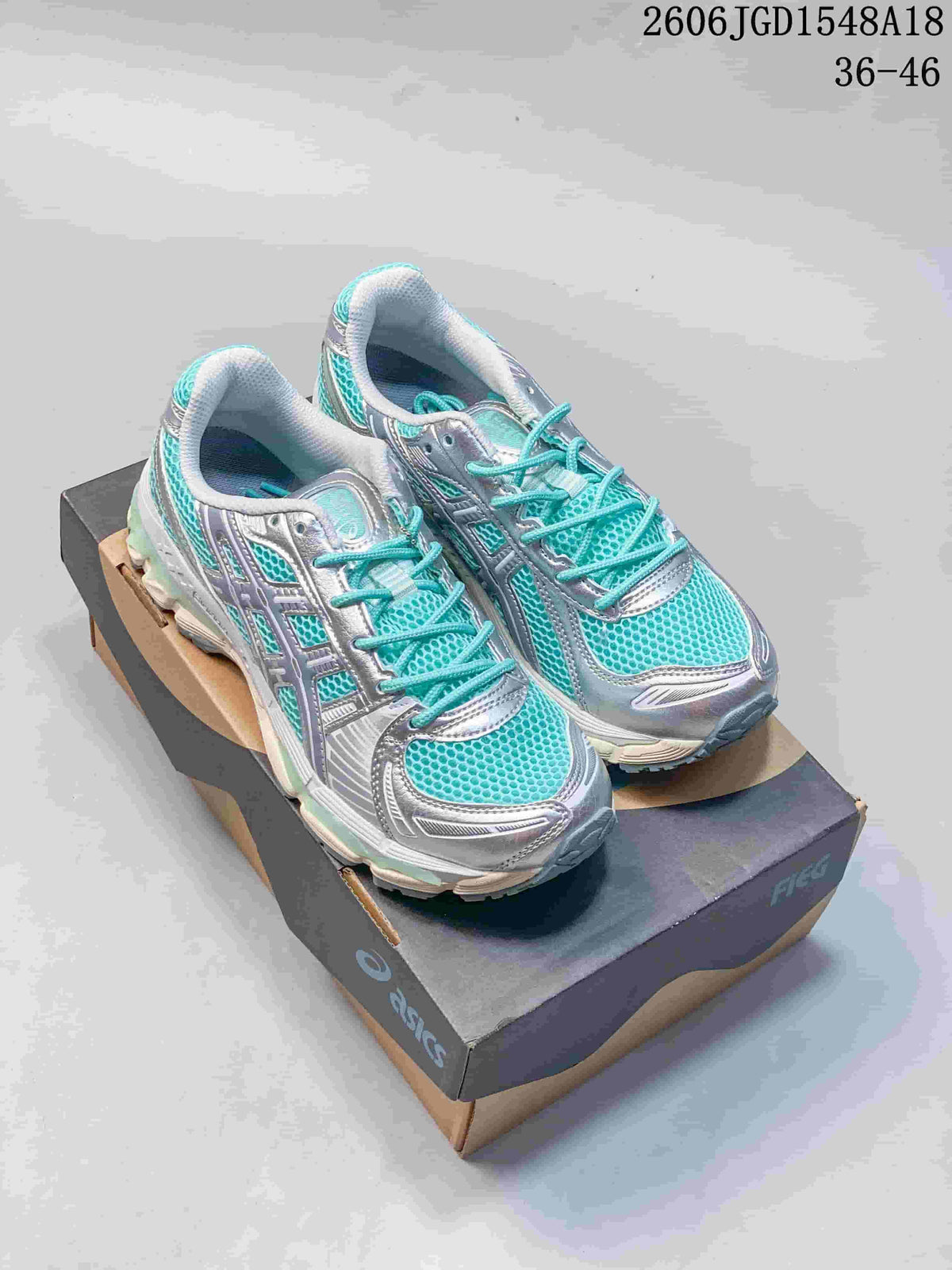 ASICS GEL-KAYANO 12.1 Running Shoes, Silver Turquoise