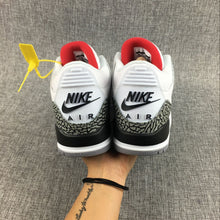 Jordan 3 White Cement Sneakers in White and Grey