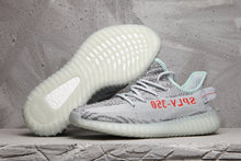 Yeezy 350 V2 Sneakers in Gray with Mint Accents