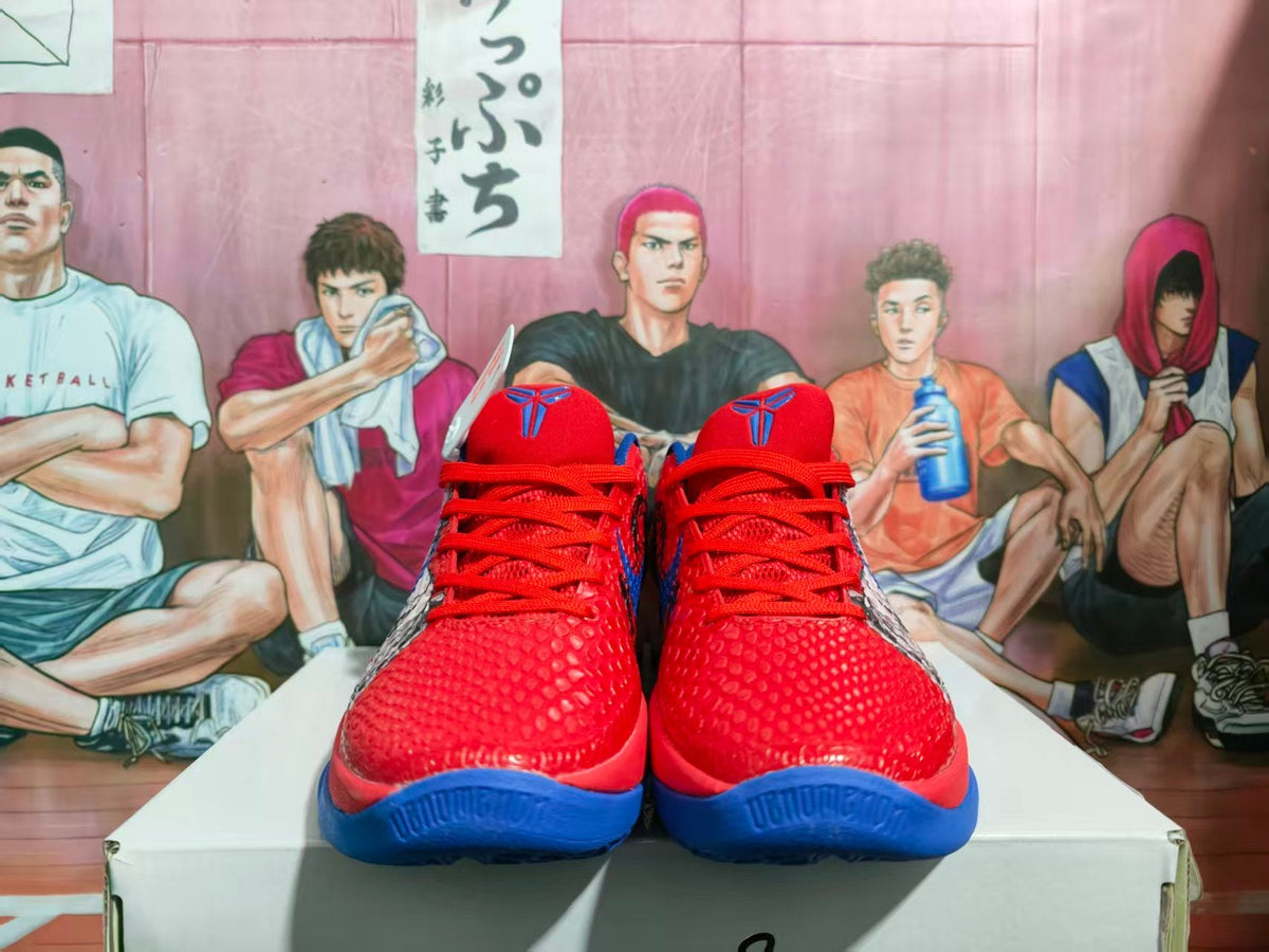 Nike Red and Blue Basketball Sneakers