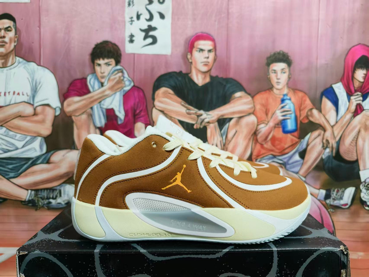 Jordan Luka 2 Basketball Shoes in Brown and Cream