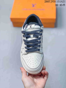 Nike Dunk Low Retro x IP Sneakers White/Navy 2607JVD1151A21