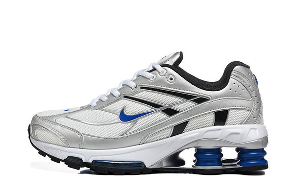 Nike Shox Ride 2 Silver and Blue Sneakers