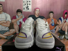 PUMA All-Pro Basketball Shoes in White, Purple and Gold