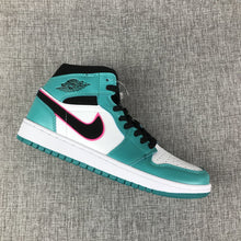 Jordan 1 Mid South Coast Teal White Sneakers 852542-306