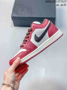 Jordan Air Jordan 1 Low Sneakers Burgundy Brown White