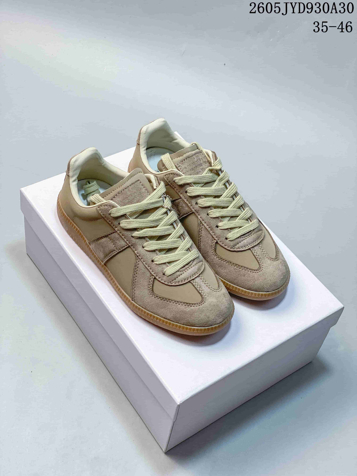 Maison Margiela Replica Low-Top Sneakers in Taupe and Gum
