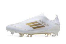 adidas F50 Laceless Soccer Cleats White Gold