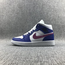 Jordan Air 1 Mid Blue Pink Sneakers 554724-451