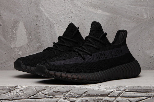 Yeezy 350 V2 Black Knit Sneakers