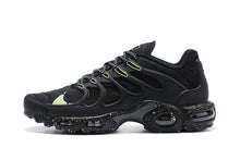 Nike Air Max Plus Black Sneakers with Lime Accents