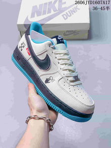 Nike Air Force 1 ’07 Low White Navy Turquoise Sneakers